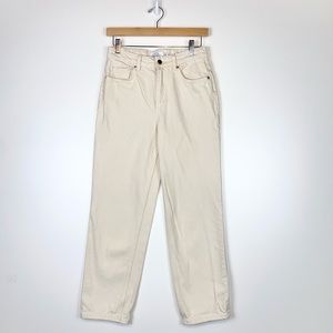 & Other Stories Straight Tapered Mid Rise Jeans in Cream 27